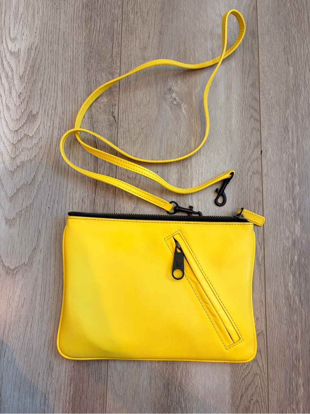 H&M Bright Yellow Leather Crossbody Bag